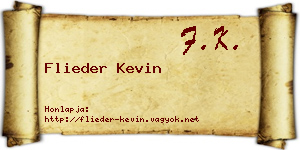 Flieder Kevin névjegykártya